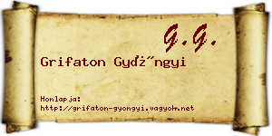 Grifaton Gyöngyi névjegykártya